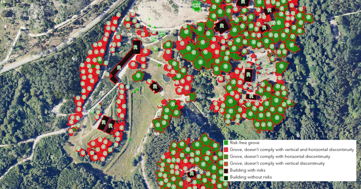 Map of Building Vulnerability to Forest Fires