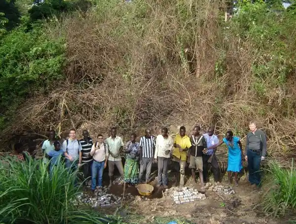 Arbonaut's team together with local experts in Ugandan forest