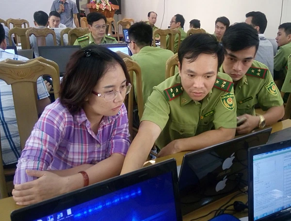 VNFOREST experts working on computers during FORMIS II project