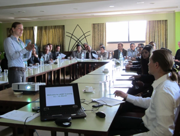 Expert giving consultancy on forest resource assessment project in Nepal